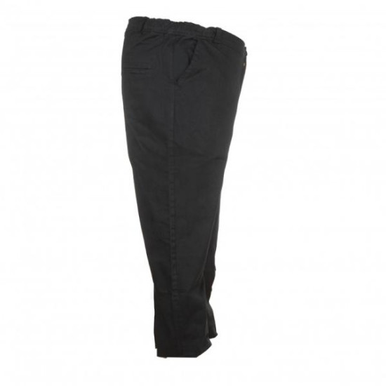 Ελαστικό chino καπαρτινέ  παντελόνι,ψηλοκάβαλο με λάστιχο στο πλάι - Dark Blue