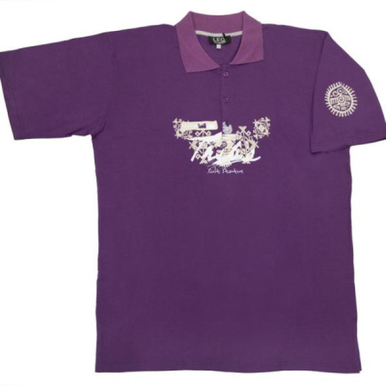 Polo μακό με μεταξοτυπία - .ΜΩΒ.