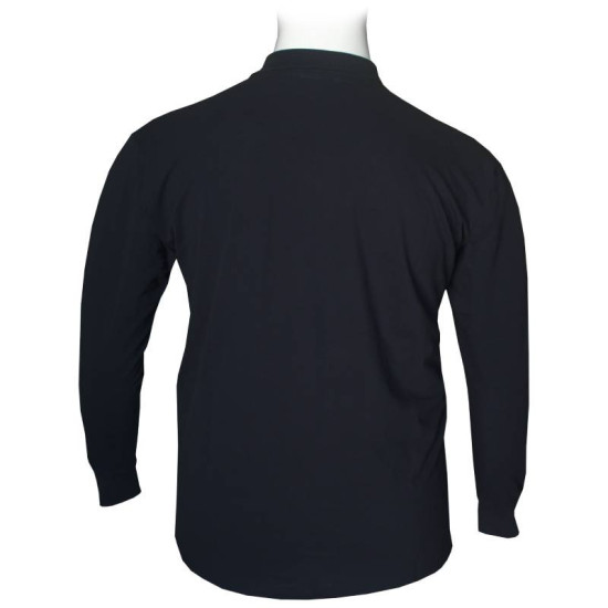 Polo πικέ μονόχρωμη με τσέπη - NAVY BLUE