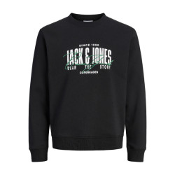 Jack & Jones Aero sweat crew neck +fit,φούτερ μπλούζα με μεταξοτυπία - Black Jack & Jones Aero sweat crew neck +fit,φούτερ μπλούζα με μεταξοτυπία - Black
