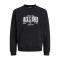 Jack & Jones Aero sweat crew neck +fit,φούτερ μπλούζα με μεταξοτυπία - Black