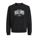 Jack & Jones Aero sweat crew neck +fit,φούτερ μπλούζα με μεταξοτυπία - Black Jack & Jones Aero sweat crew neck +fit,φούτερ μπλούζα με μεταξοτυπία - Black