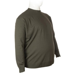 Μπλούζα πλεκτή μονόχρωμη λαιμόκοψη - Dark Olive Green