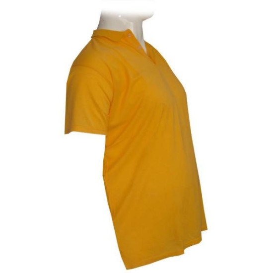Polo πικέ κοντομάνικο μονόχρωμο - ΚΙΤΡΙΝΟ