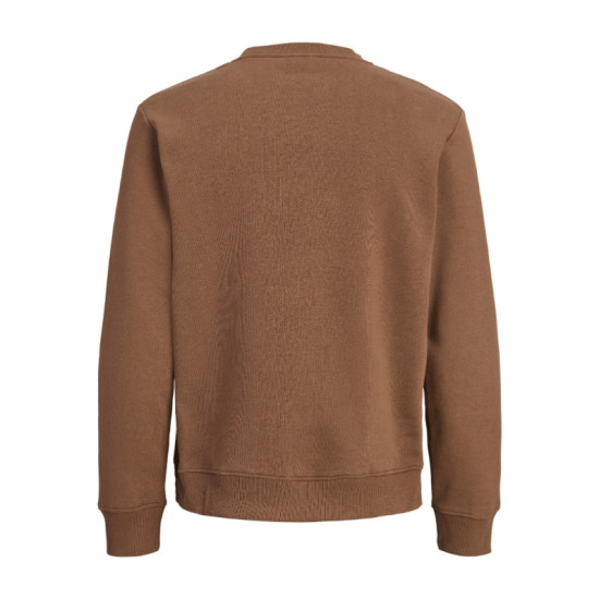 Jack & Jones Aero sweat crew neck +fit,φούτερ μπλούζα με μεταξοτυπία - Cocoa