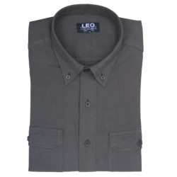 Πουκάμισο τύπου Cargo μακρυμάνικο βαμβακερό - ΧΑΚΙ