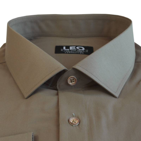 Μονόχρωμο μακρυμάνικο πουκάμισο 