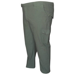 Καλοκαιρινή βαμβακερή παντελόνα μεσαίου καβάλου τυπου cargo με λάστιχο by L.T.G - Khaki