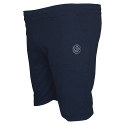 Μακό βερμούδα μονόχρωμη με λάστιχο στην μέση - ΜΠΛΕ