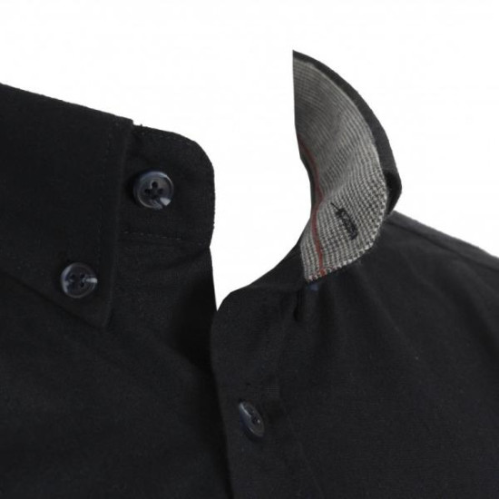 Πουκαμισο μονοχρωμο υπερμεγεθος βαμβακερο με τσεπη - Dark Blue