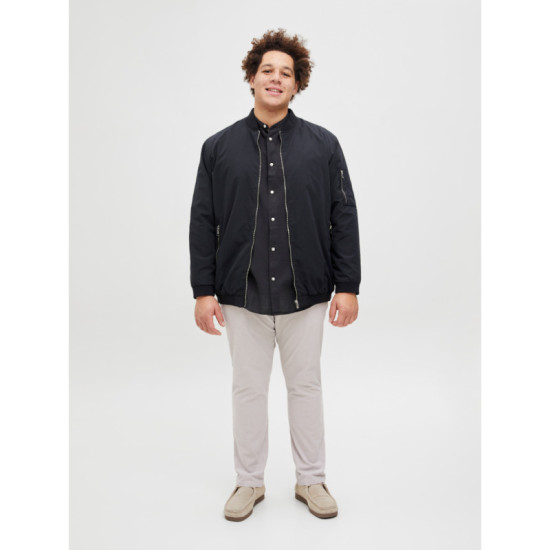 Μάο λινό μακρυμάνικο πουκάμισο