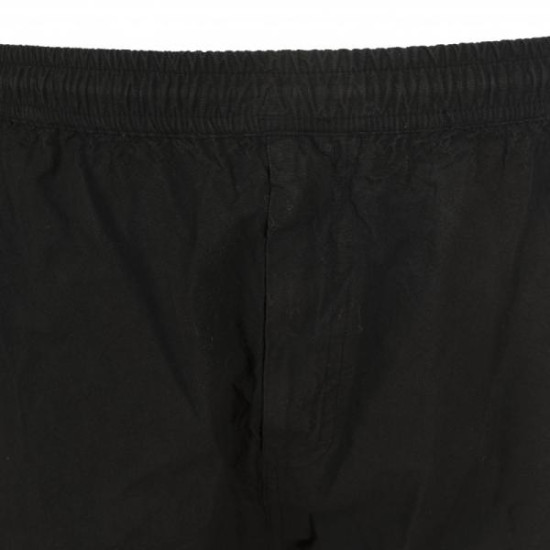 Βαμβακερή βερμούδα τύπου cargo με λάστιχο στη μέση - Black