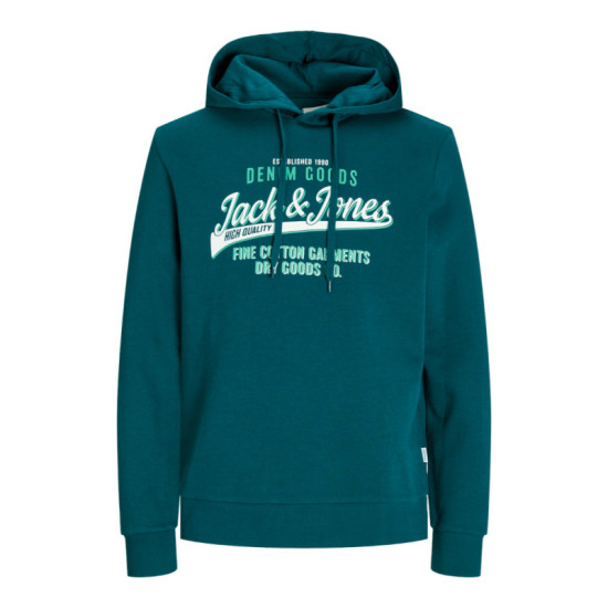 Jack & Jones Elogo Sweat Hoodie με μεταξοτυπία - Deep Teal