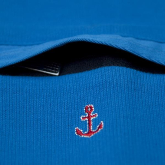 Polo selanik με φερμουάρ και patch - ΜΠΛΕ ΡΟΥΑ