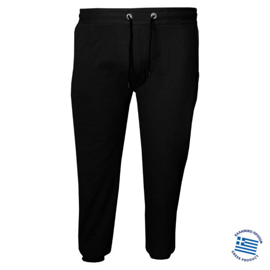 Φούτερ παντελόνι φόρμας με Patch και λάστιχο στον αστράγαλο,της Leo Collection - Black