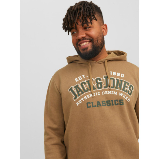 Jack & Jones Elogo Sweat Hoodie με μεταξοτυπία - Americano Brown