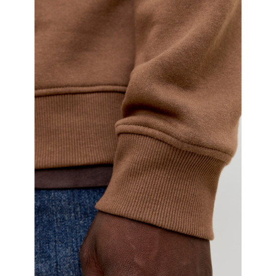 Jack & Jones Aero sweat crew neck +fit,φούτερ μπλούζα με μεταξοτυπία - Cocoa