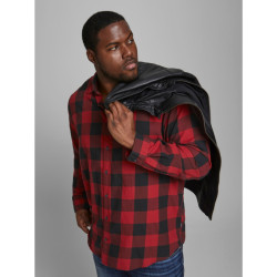 Jack & Jones Egingham Twill Shirt,βαμβακερό πουκάμισο φανέλα - Brick Red Jack & Jones Egingham Twill Shirt,βαμβακερό πουκάμισο φανέλα - Brick Red