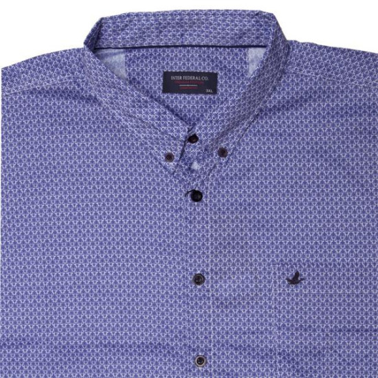 Πουκάμισο ελαστικό κοντομάνικο σχεδιαστό - Danube