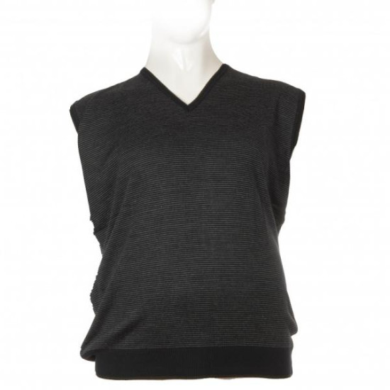 Καζακα πλεκτη ριγε με βε - Navy blue/Grey