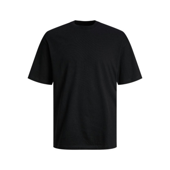 Μονόχρωμο βαμβακερό t-shirt by Jack & Jones - Black