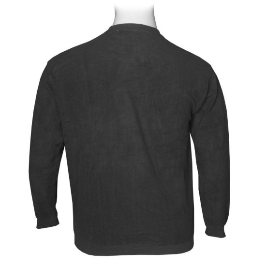 Μακρυμάνικη μπλούζα wool feel με suede λεπτομέρειες,της Leo Collection - Grey Melange