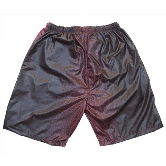 Μαγιό βερμούδα με λάστιχο στην μέση - ΜΑΥΡΟ/ΜΠΟΡΝΤΩ