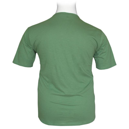 Βαμβακερό t-shirt φλάμα μονόχρωμο τύπου button ve - Highland