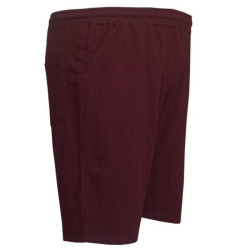 Μακό βερμούδα μονόχρωμη με λάστιχο στην μέση - Bordeaux