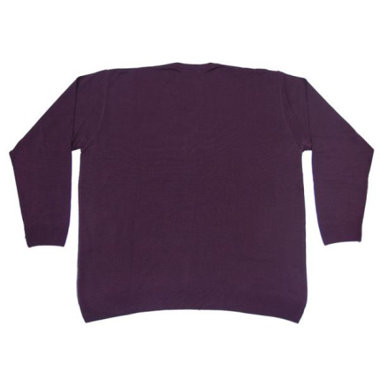 Πλεκτή μπλούζα βε με σχέδιο ζακάρ ψαροκόκκαλο - ΜΠΟΡΝΤΩ