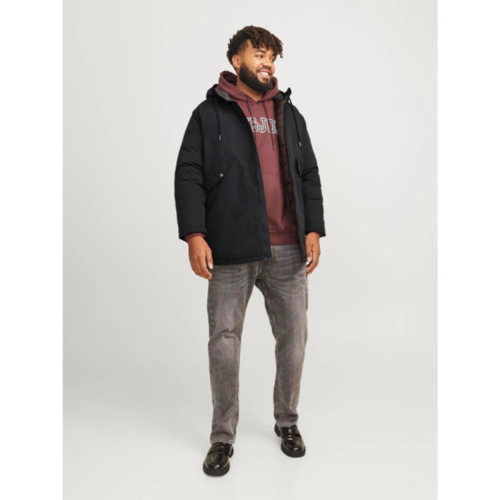 Jack & Jones Loop Parka Jacket - Black Rock