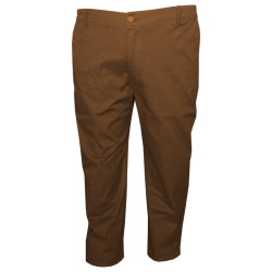 Ελαστική χειμερινή καπαρτινέ παντελόνα με λάστιχο στο πλάι - Tobacco