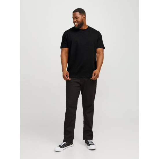 Μονόχρωμο βαμβακερό t-shirt by Jack & Jones - Black