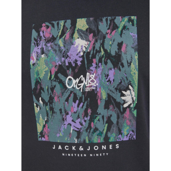 Jack & Jones Silver Lake ,φούτερ μπλούζα με μεταξοτυπία - Black