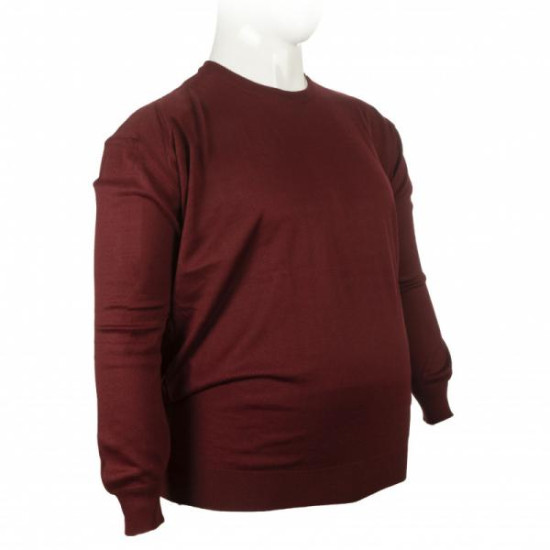 Πλεκτη μπλουζα μονοχρωμη με λαιμοκοψη - Ruby Wine