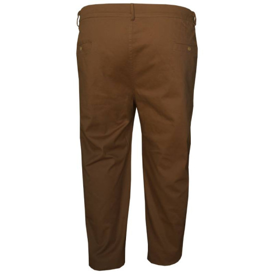 Ελαστική χειμερινή καπαρτινέ παντελόνα με λάστιχο στο πλάι - Tobacco