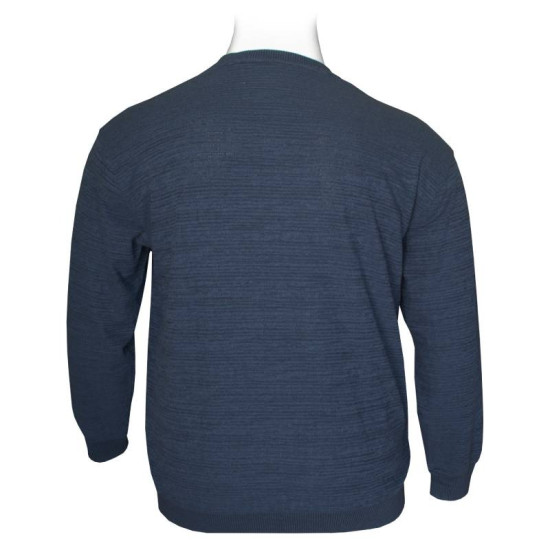 Βαμβακερή jacquard demi-saison μπλούζα της Leo Collection - Indigo