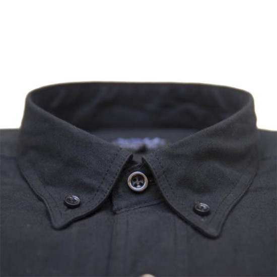 Πουκάμισο τύπου Cargo μακρυμάνικο βαμβακερό - Coal Black