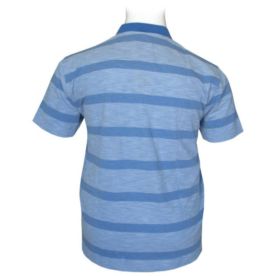 Polo pique melange με τσέπη by Leo Collection - Carolina Blue