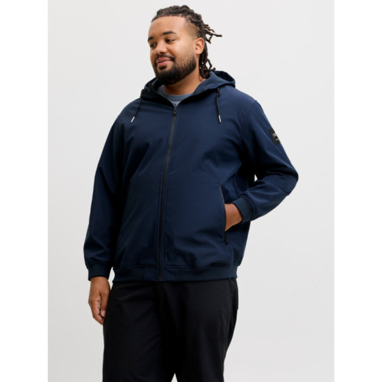 Αδιάβροχο Jacket Basic Softshell Hood,της Jack & Jones - Sky Captain Αδιάβροχο Jacket Basic Softshell Hood,της Jack & Jones - Sky Captain