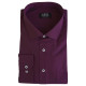 Πουκάμισο μονόχρωμο με rex γιακά και μακρύ μανίκι - Palatinate Purple