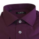 Πουκάμισο μονόχρωμο με rex γιακά και μακρύ μανίκι - Palatinate Purple