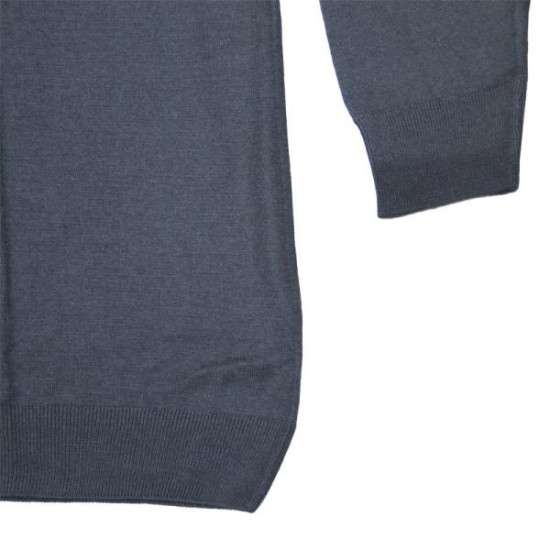 Πλεκτή μπλούζα βε μονόχρωμη - ΑΝΘΡΑΚΙ