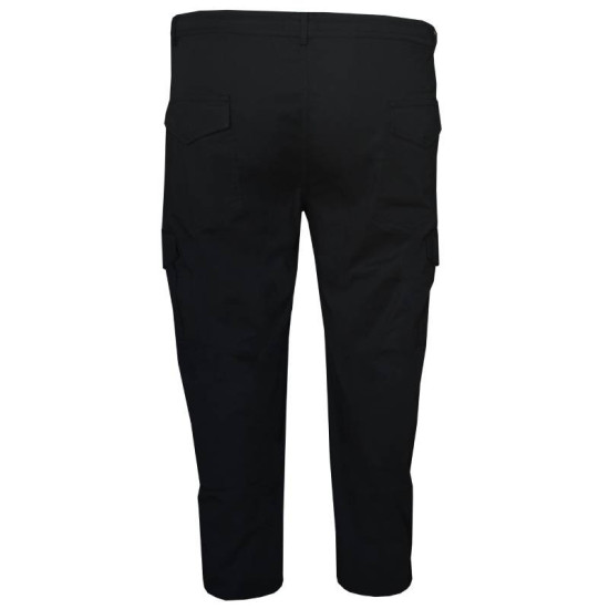 Καπαρτινέ σταθερή cargo παντελόνα της Leo Collection - Black Rock