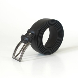 Ζώνη δερμάτινη αμπιγιέ - ΜΑΥΡΟ