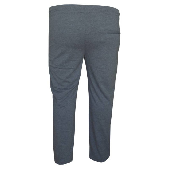 Kαλοκαιρινό παντελόνι φόρμας με κέντημα και φερμουάρ στις τσέπες - Ανθρακί Melange