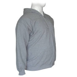 Ζακέτα φούτερ δίκλωνη με κουκούλα και patch - Grey Melange Ζακέτα φούτερ δίκλωνη με κουκούλα και patch - Grey Melange