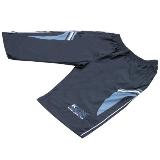 Μαγιό βερμούδα τριών τετάρτων με ρίγα και κεντητές λεπτομέρειες - ΜΠΛΕ