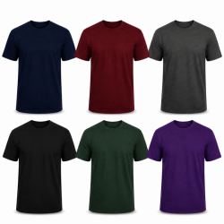 6Pack T-shirt Προσφορά 3+3 - Black,Charcoal,Forest Green,Dark Blue,Maroon,Purple