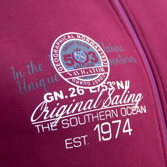 Zακετα βαμβακερη τρικλωνη με κεντηματα και σταμπα - Bordeaux